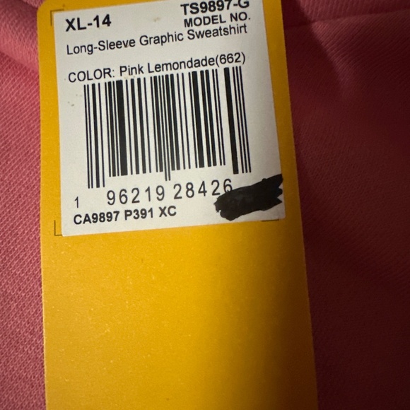 NWT Girls size XL-14 Carhartt Hoodie - Picture 5 of 5